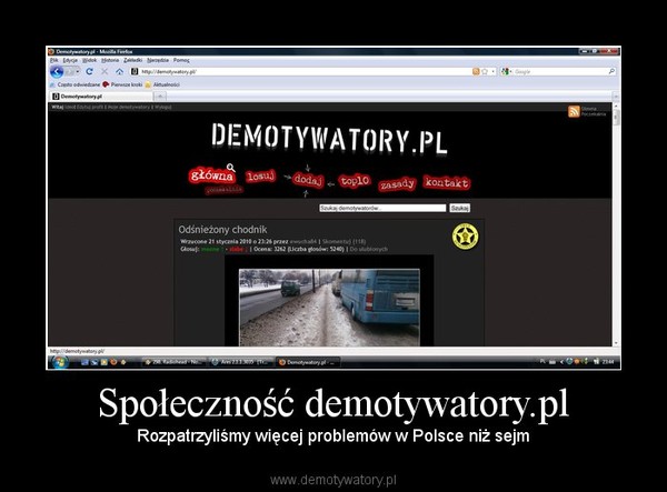 Społeczność demotywatory.pl – Rozpatrzyliśmy więcej problemów w Polsce niż sejm 