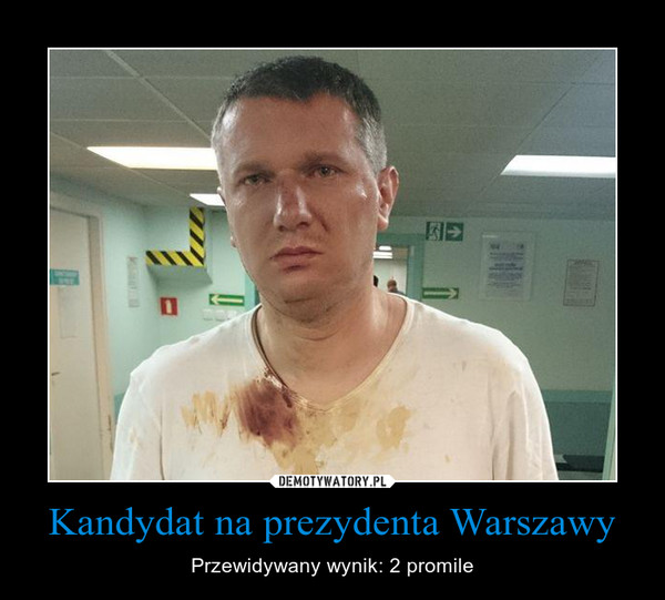 Kandydat na prezydenta Warszawy – Przewidywany wynik: 2 promile 