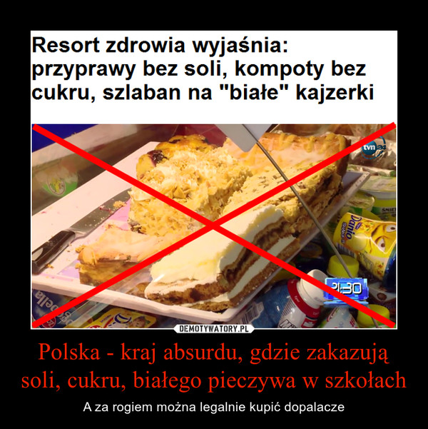 Polska - kraj absurdu, gdzie zakazują soli, cukru, białego pieczywa w szkołach