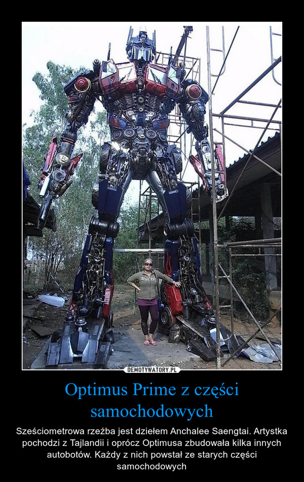 Optimus Prime z części samochodowych