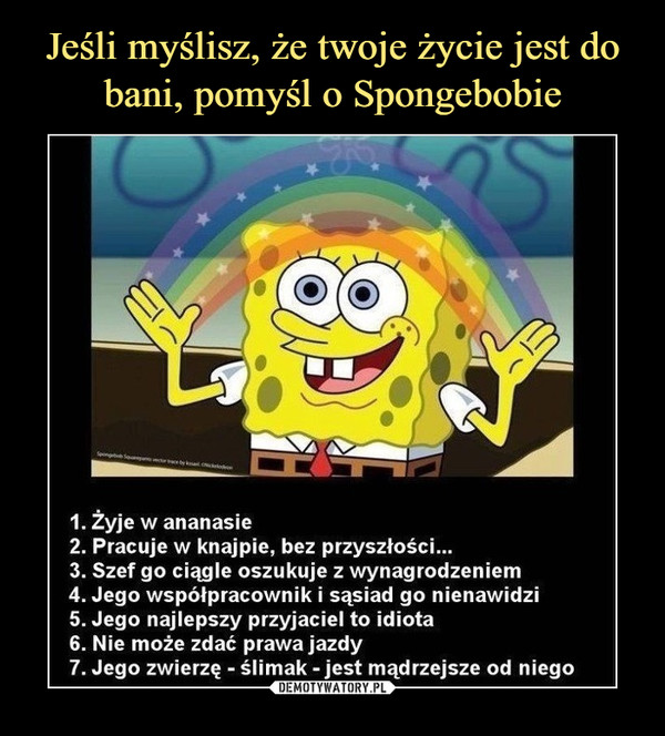 Jeśli myślisz, że twoje życie jest do bani, pomyśl o Spongebobie