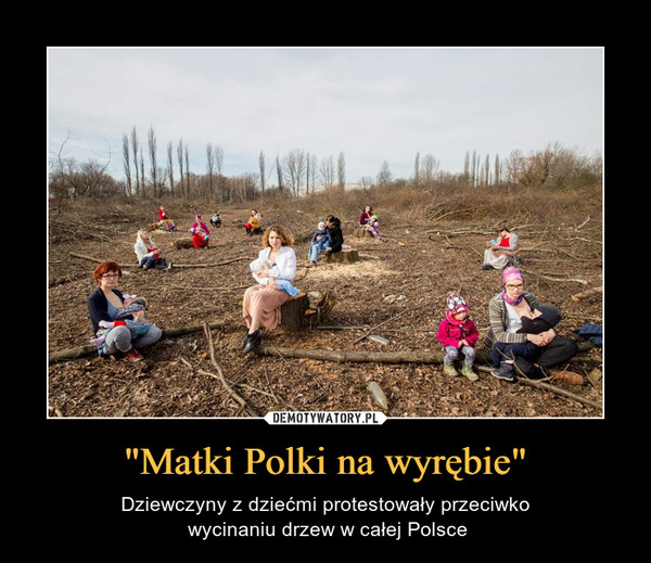 "Matki Polki na wyrębie" – Dziewczyny z dziećmi protestowały przeciwko wycinaniu drzew w całej Polsce 