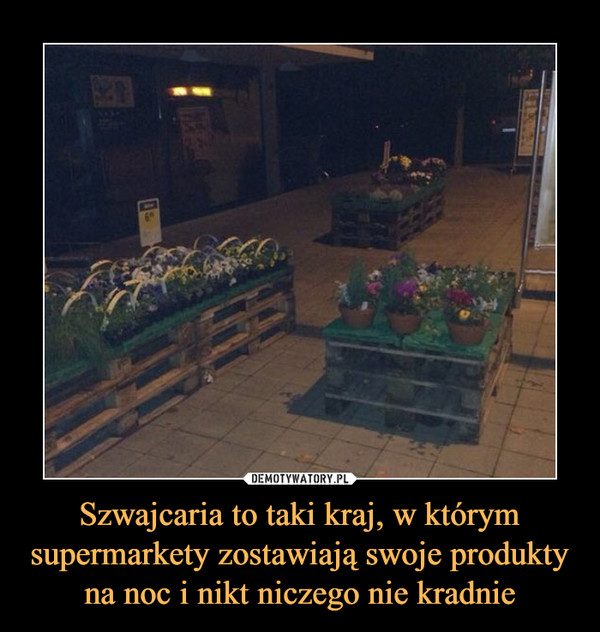 Szwajcaria to taki kraj, w którym supermarkety zostawiają swoje produkty na noc i nikt niczego nie kradnie –  