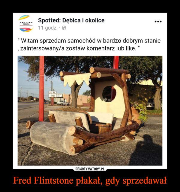 Fred Flintstone płakał, gdy sprzedawał