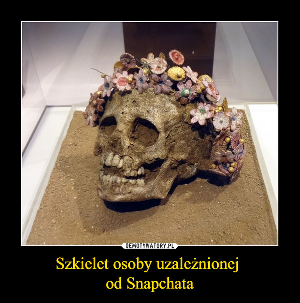 Szkielet osoby uzależnionej od Snapchata –  