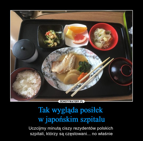 Tak wygląda posiłek 
w japońskim szpitalu