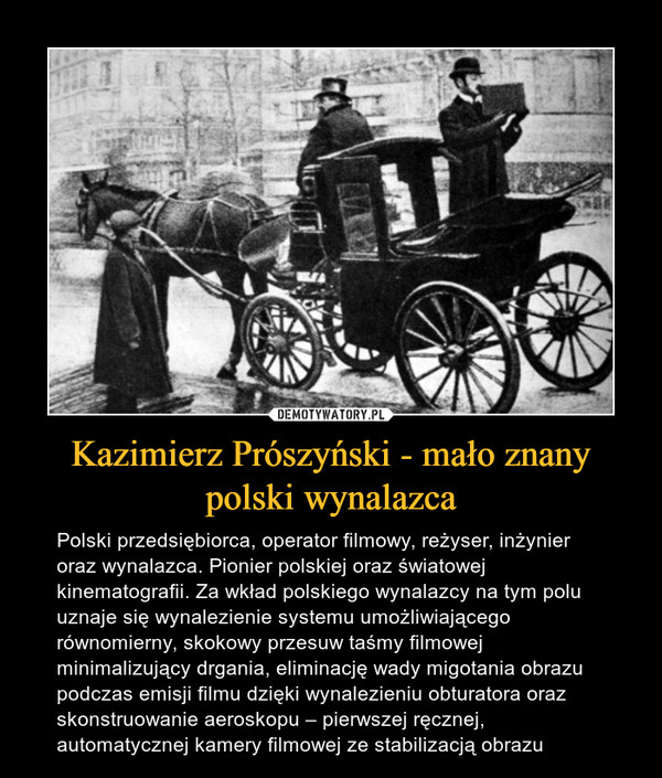 Kazimierz Prószyński - mało znany polski wynalazca