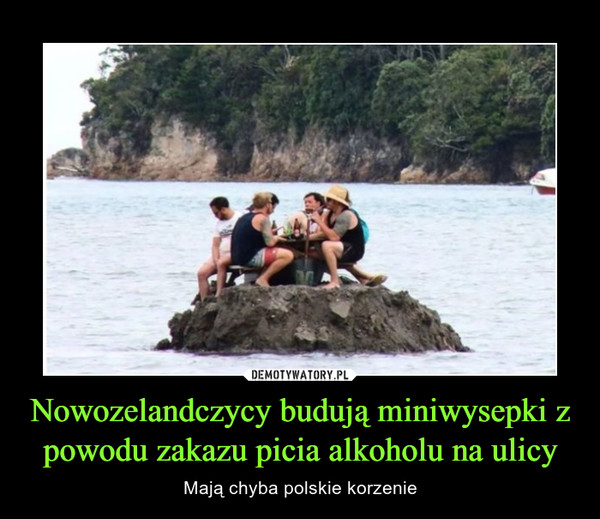 Nowozelandczycy budują miniwysepki z powodu zakazu picia alkoholu na ulicy – Mają chyba polskie korzenie 