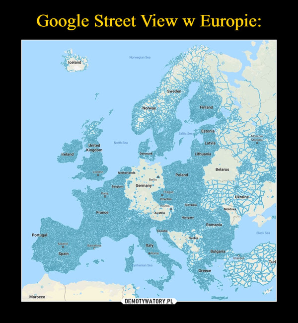Google Street View w Europie: