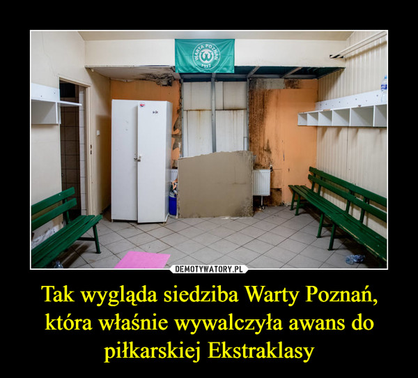 Tak wygląda siedziba Warty Poznań, która właśnie wywalczyła awans do piłkarskiej Ekstraklasy –  
