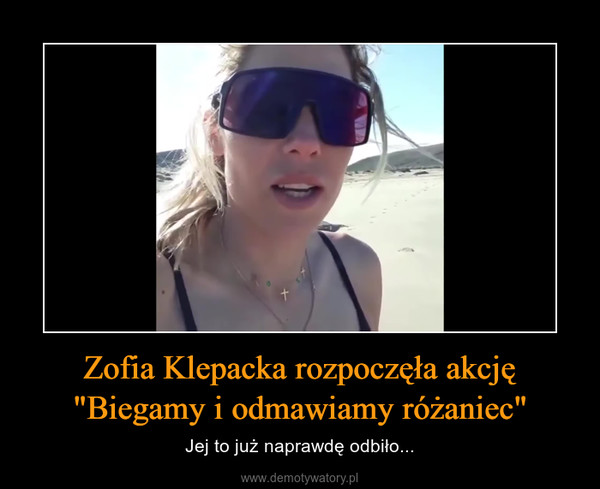 Zofia Klepacka rozpoczęła akcję "Biegamy i odmawiamy różaniec" – Jej to już naprawdę odbiło... 
