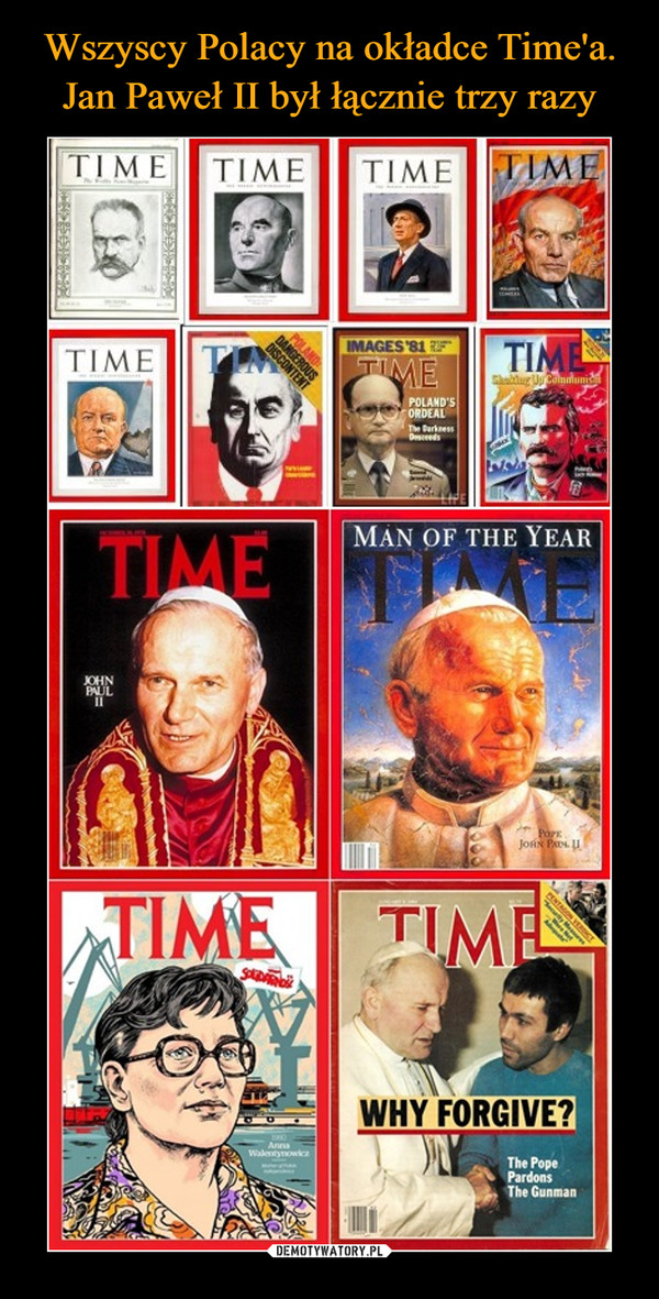 Wszyscy Polacy na okładce Time'a. Jan Paweł II był łącznie trzy razy