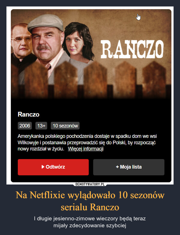 Na Netflixie wylądowało 10 sezonów serialu Ranczo