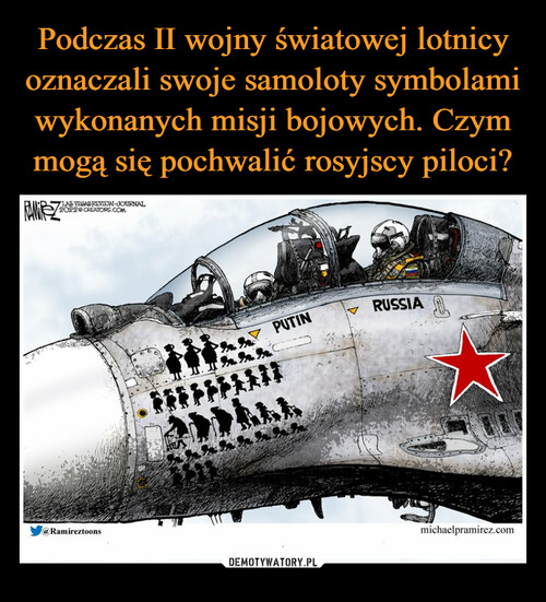 Podczas II wojny światowej lotnicy oznaczali swoje samoloty symbolami wykonanych misji bojowych. Czym mogą się pochwalić rosyjscy piloci?