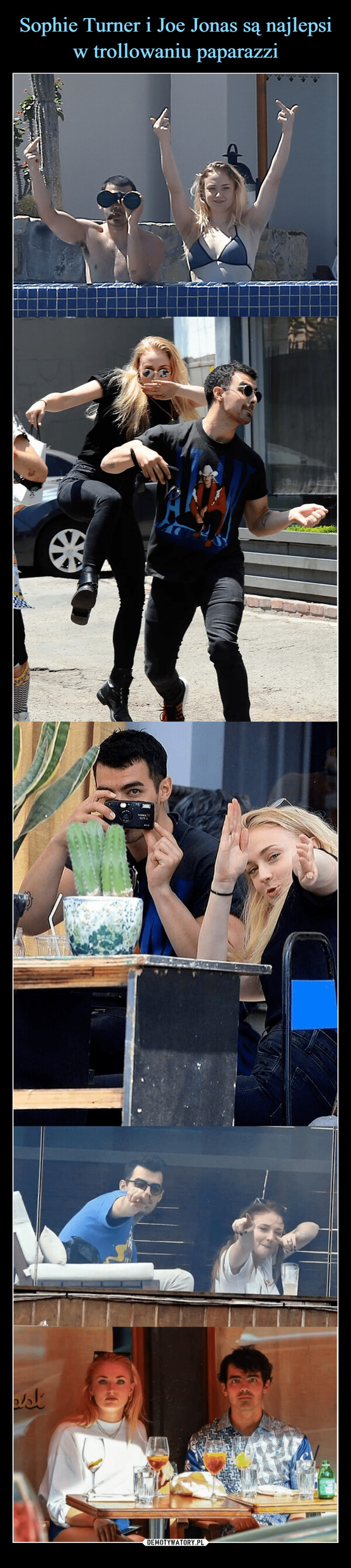 Sophie Turner i Joe Jonas są najlepsi w trollowaniu paparazzi