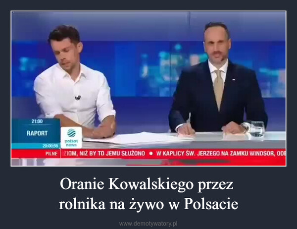 Oranie Kowalskiego przez rolnika na żywo w Polsacie –  