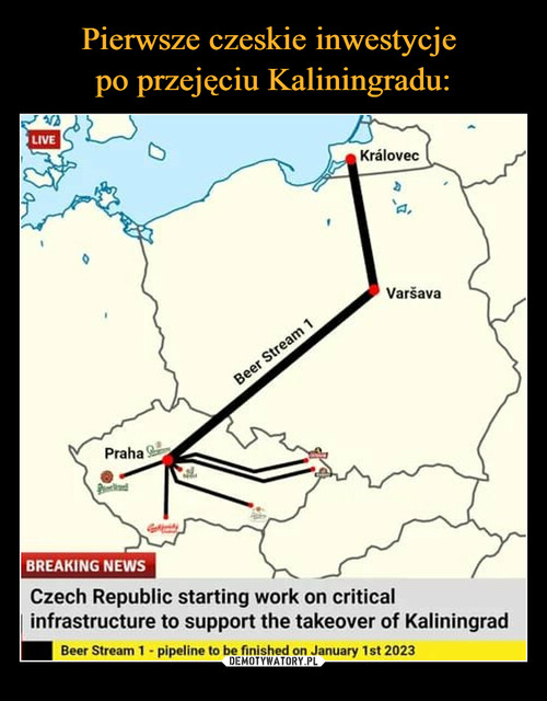 Pierwsze czeskie inwestycje 
po przejęciu Kaliningradu: