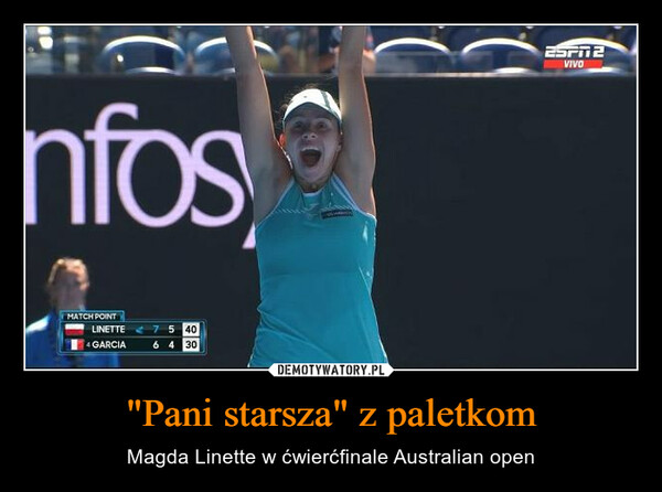 "Pani starsza" z paletkom – Magda Linette w ćwierćfinale Australian open 