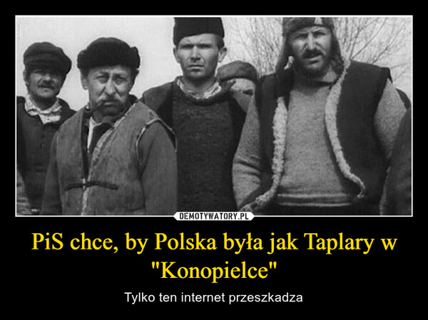 PiS chce, by Polska była jak Taplary w "Konopielce" – Tylko ten internet przeszkadza 