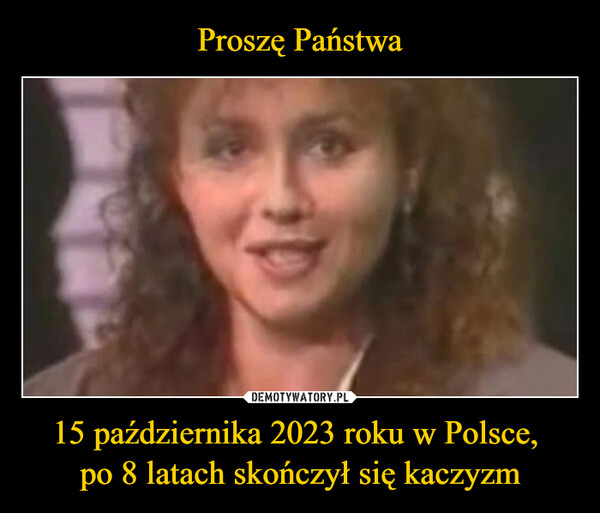 15 października 2023 roku w Polsce, po 8 latach skończył się kaczyzm –  TVPHISTORIAPOWTORKA