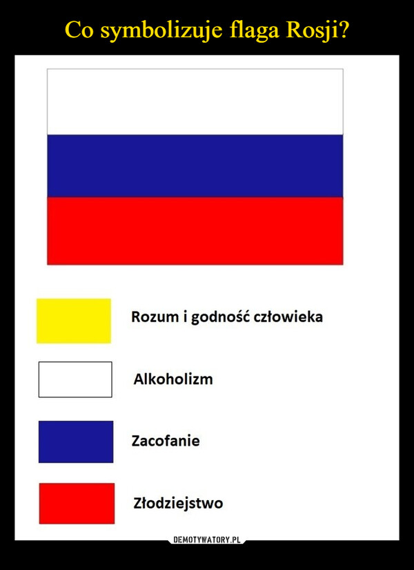 Co symbolizuje flaga Rosji?